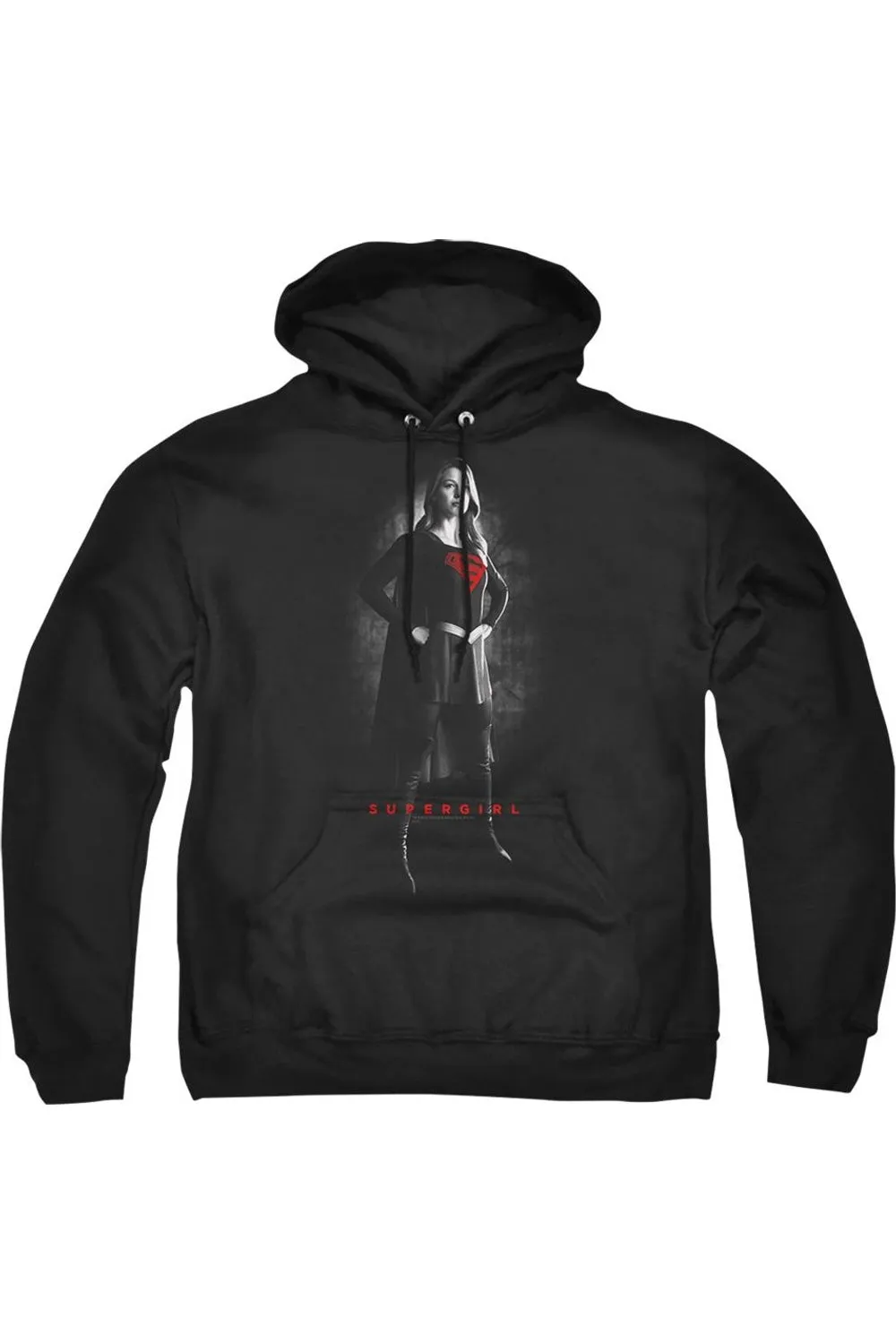 Supergirl Supergirl Noir Adult Pull Over Hoodie / Hooded Sweatshirt