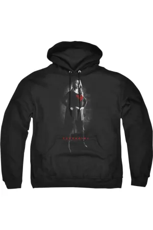 Supergirl Supergirl Noir Adult Pull Over Hoodie / Hooded Sweatshirt