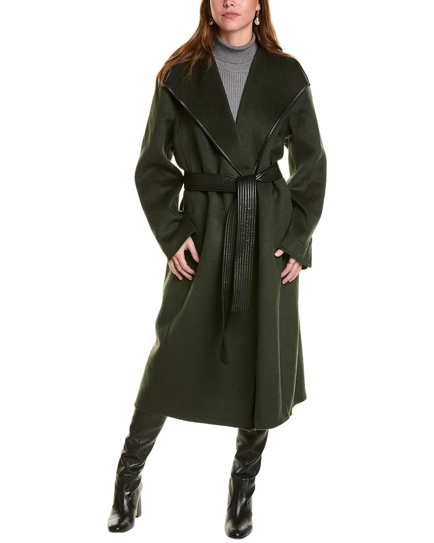 Tahari Juliette Wool-Blend Wrap Coat