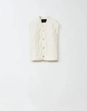 Technical Taffeta Gilet In Butter
