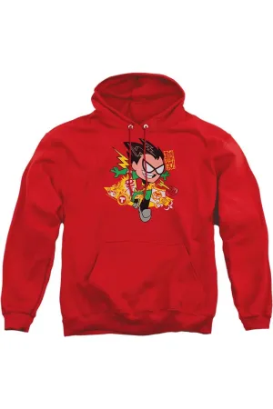 Teen Titans Go Robin Adult Pull Over Hoodie / Hooded Sweatshirt