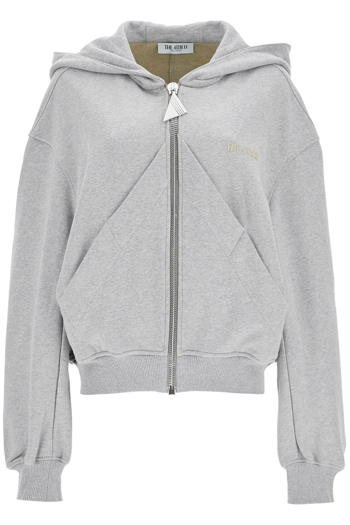 The Attico Women's / Melange Loose Hoodie With Zip