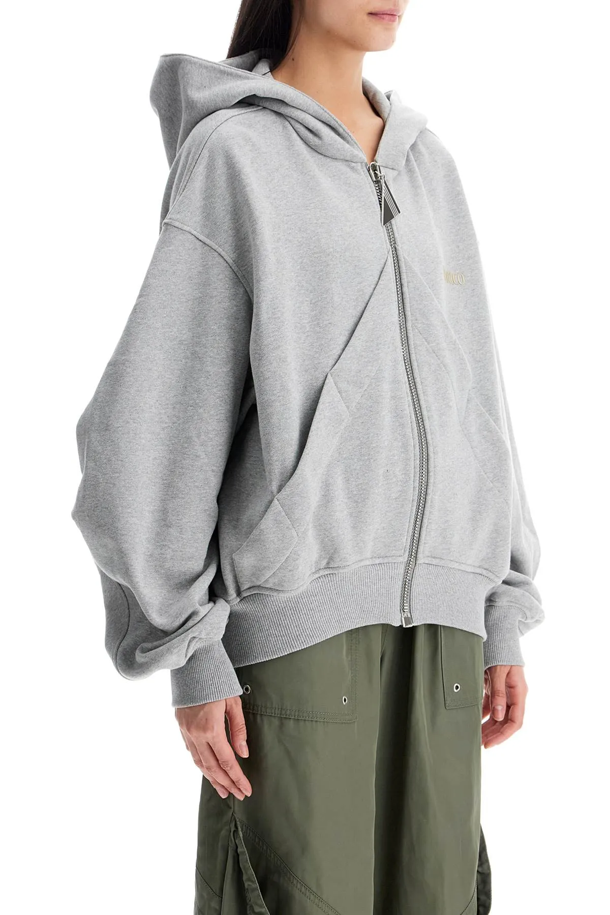 The Attico Women's / Melange Loose Hoodie With Zip