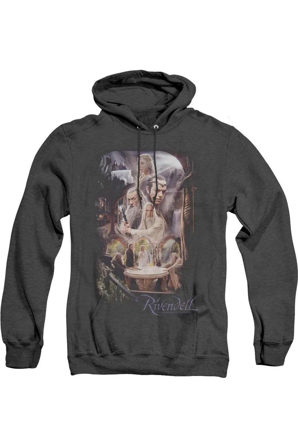 The Hobbit Rivendell Adult Heather Hoodie / Hooded Sweatshirt