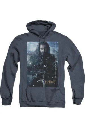 The Hobbit Thorin Poster Adult Heather Hoodie / Hooded Sweatshirt