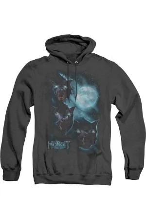 The Hobbit Three Warg Moon Adult Heather Hoodie / Hooded Sweatshirt