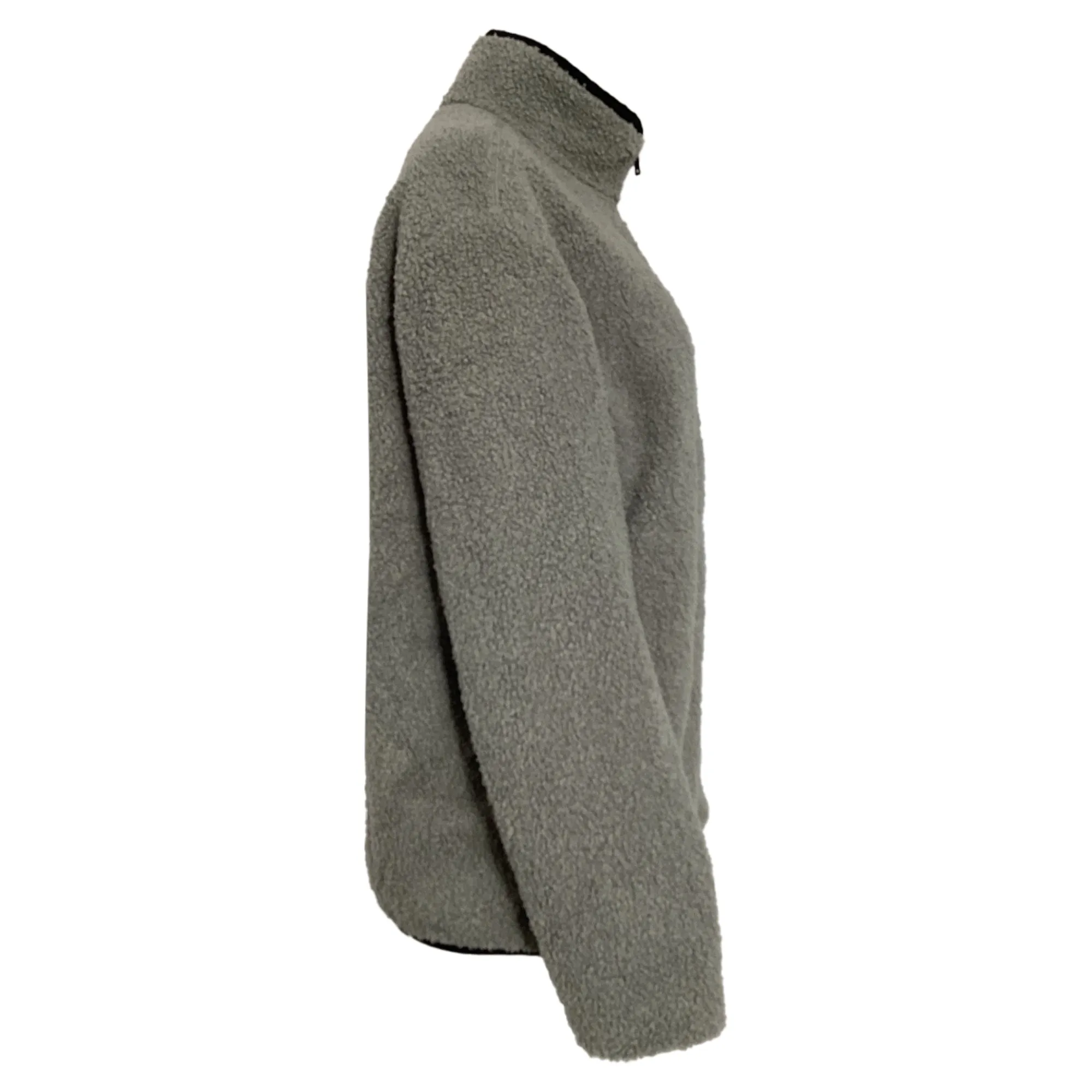 Theory Classon Zipped Fleece Jacket in Grey Polyester