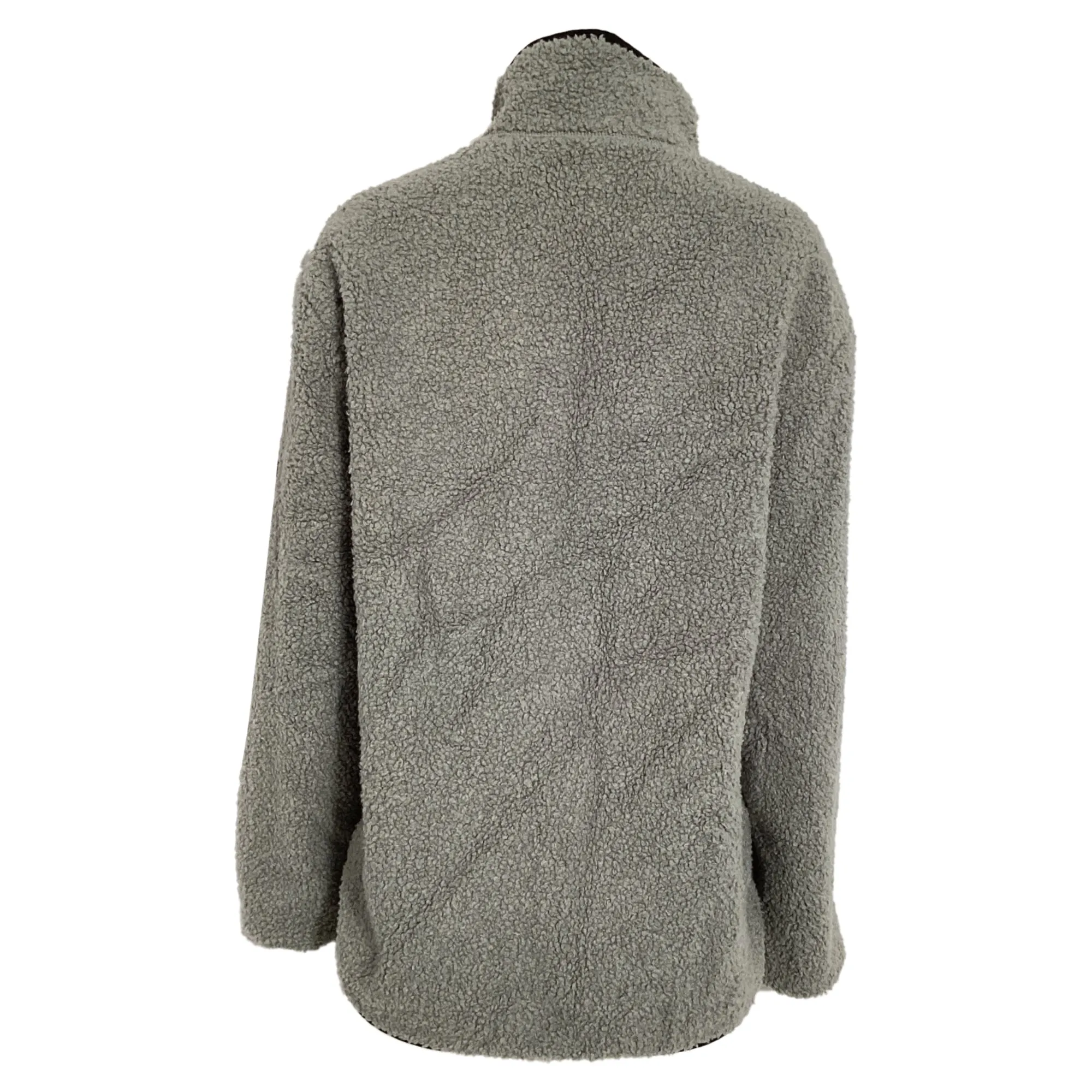 Theory Classon Zipped Fleece Jacket in Grey Polyester