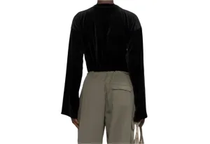Tom Ford Womens Velour Blouse In Black