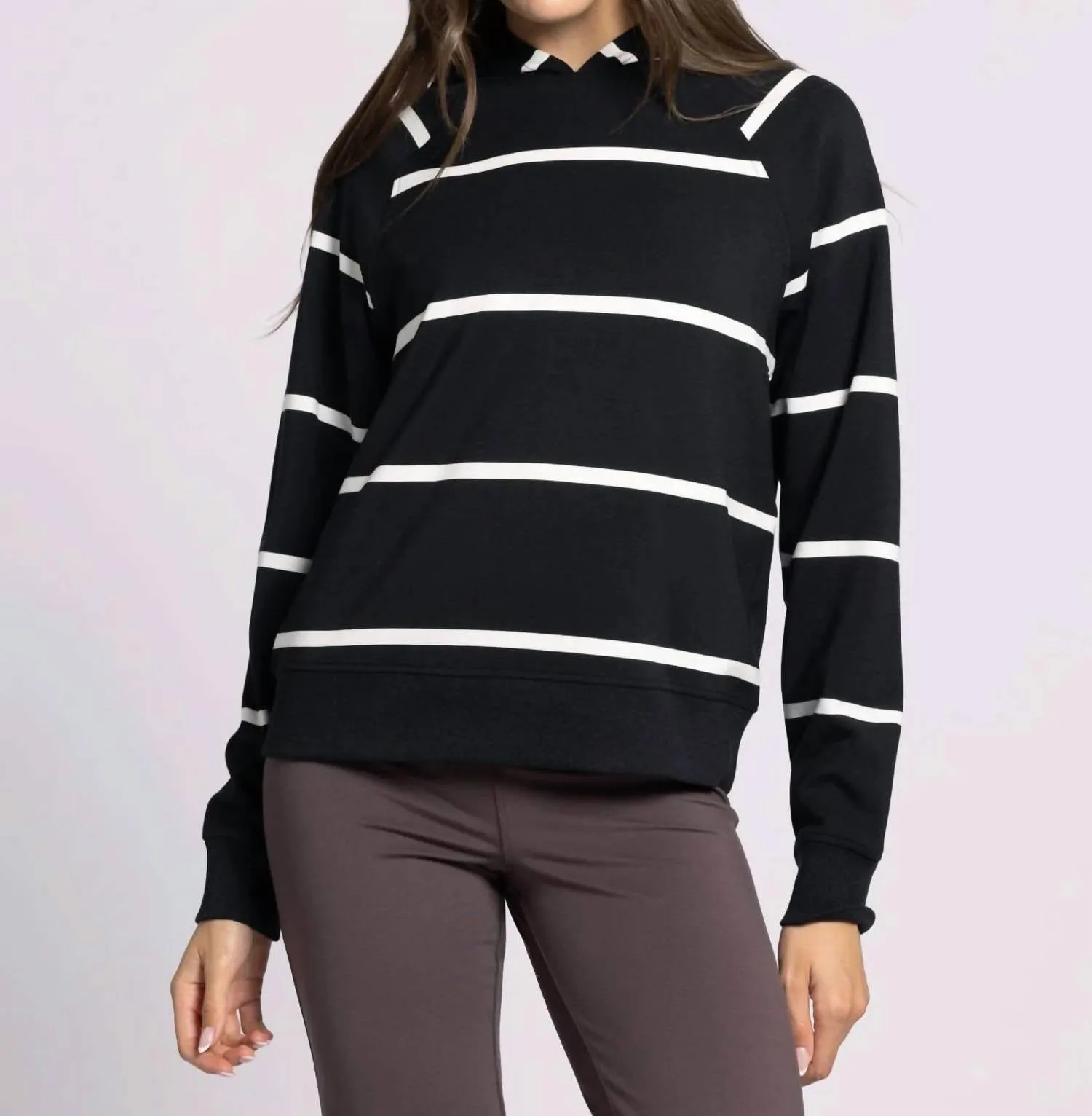 Turner Hoodie In Black Stripe