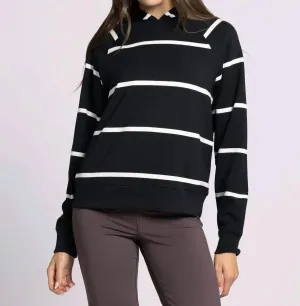 Turner Hoodie In Black Stripe