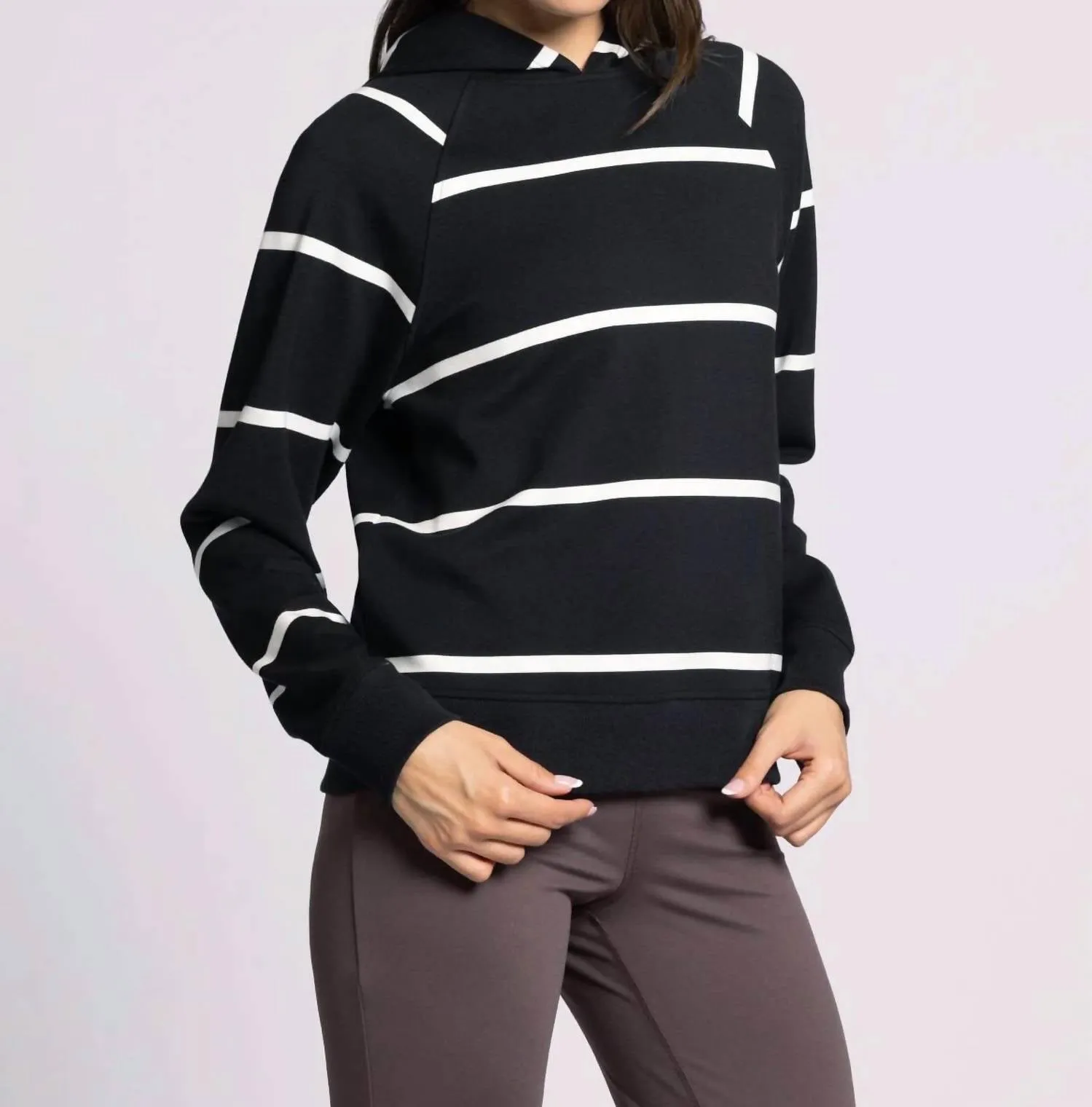 Turner Hoodie In Black Stripe
