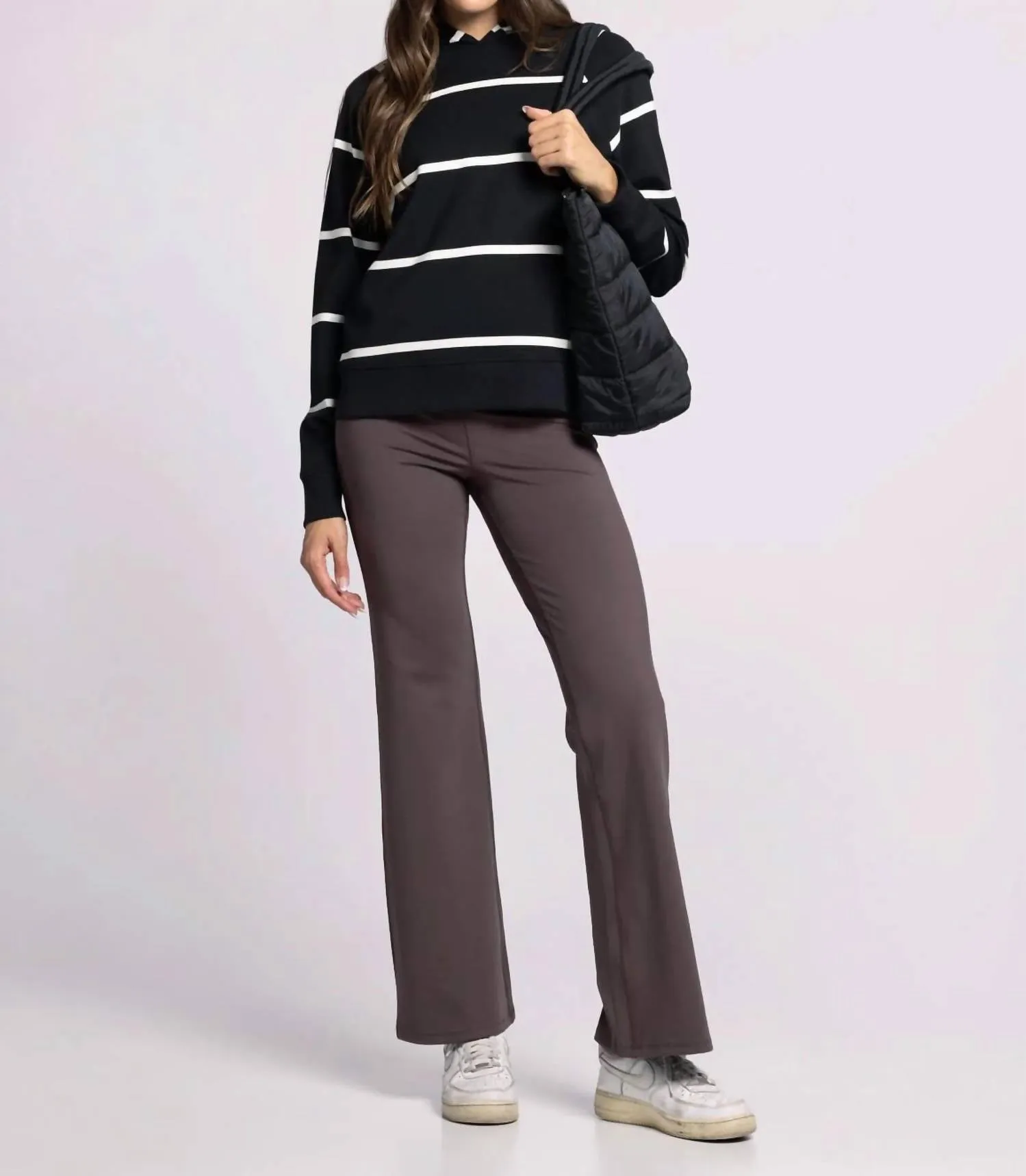 Turner Hoodie In Black Stripe