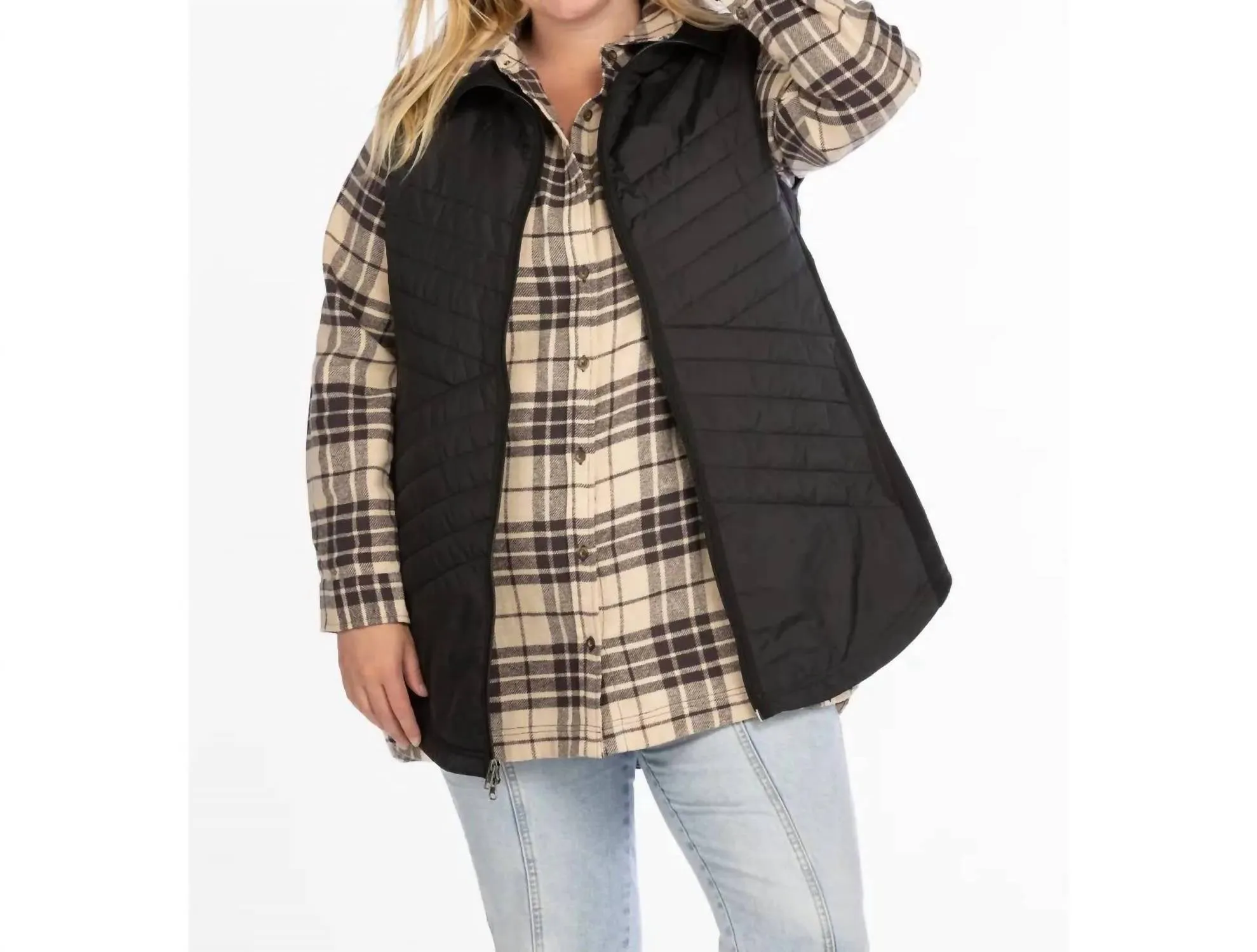 Valais Hybrid Vest In Meteorite Black