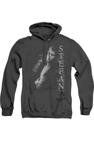 Vampire Diaries Next To Me Adult Heather Hoodie / Hooded Sweatshirt