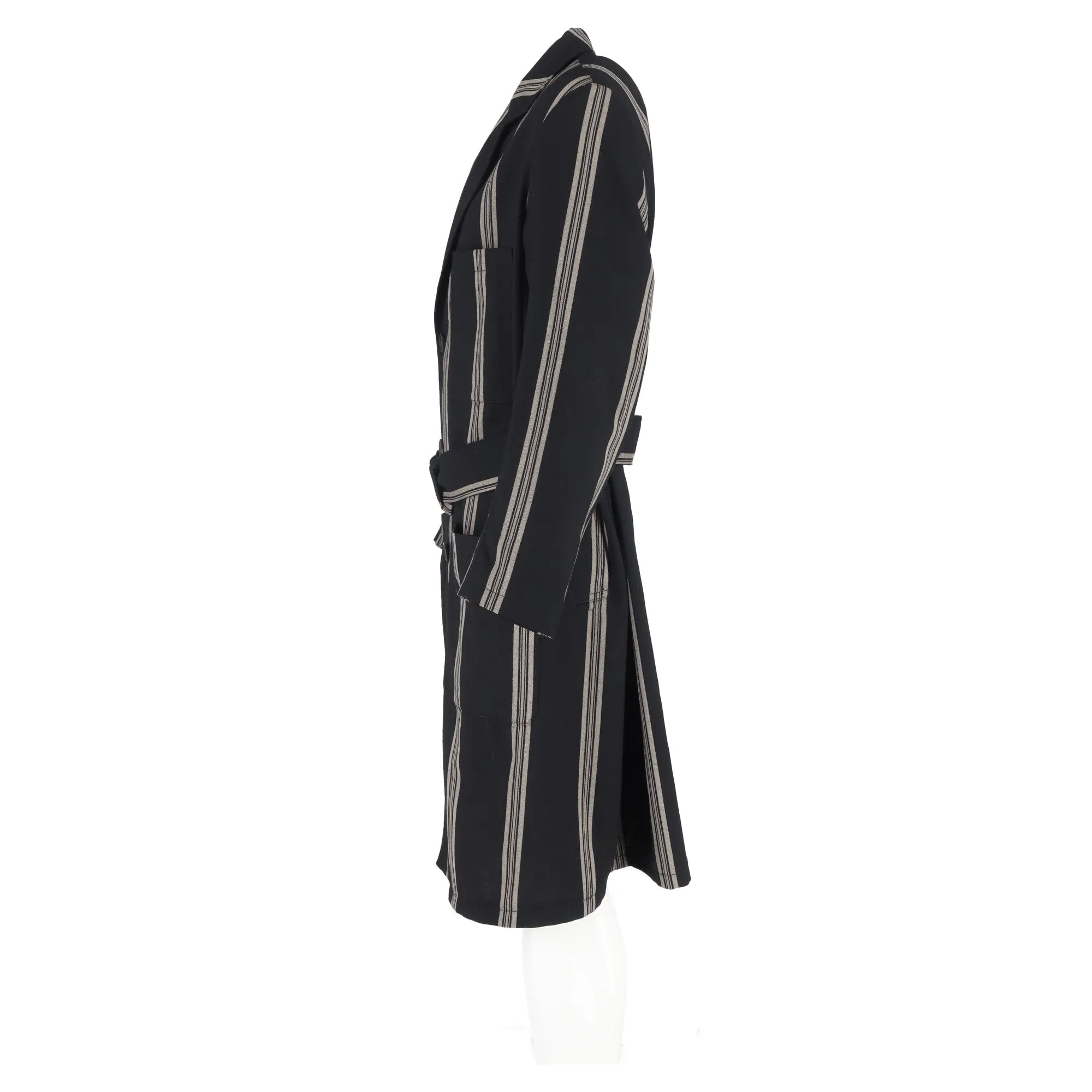 Vivienne Westwood Belted Striped Coat in Wool