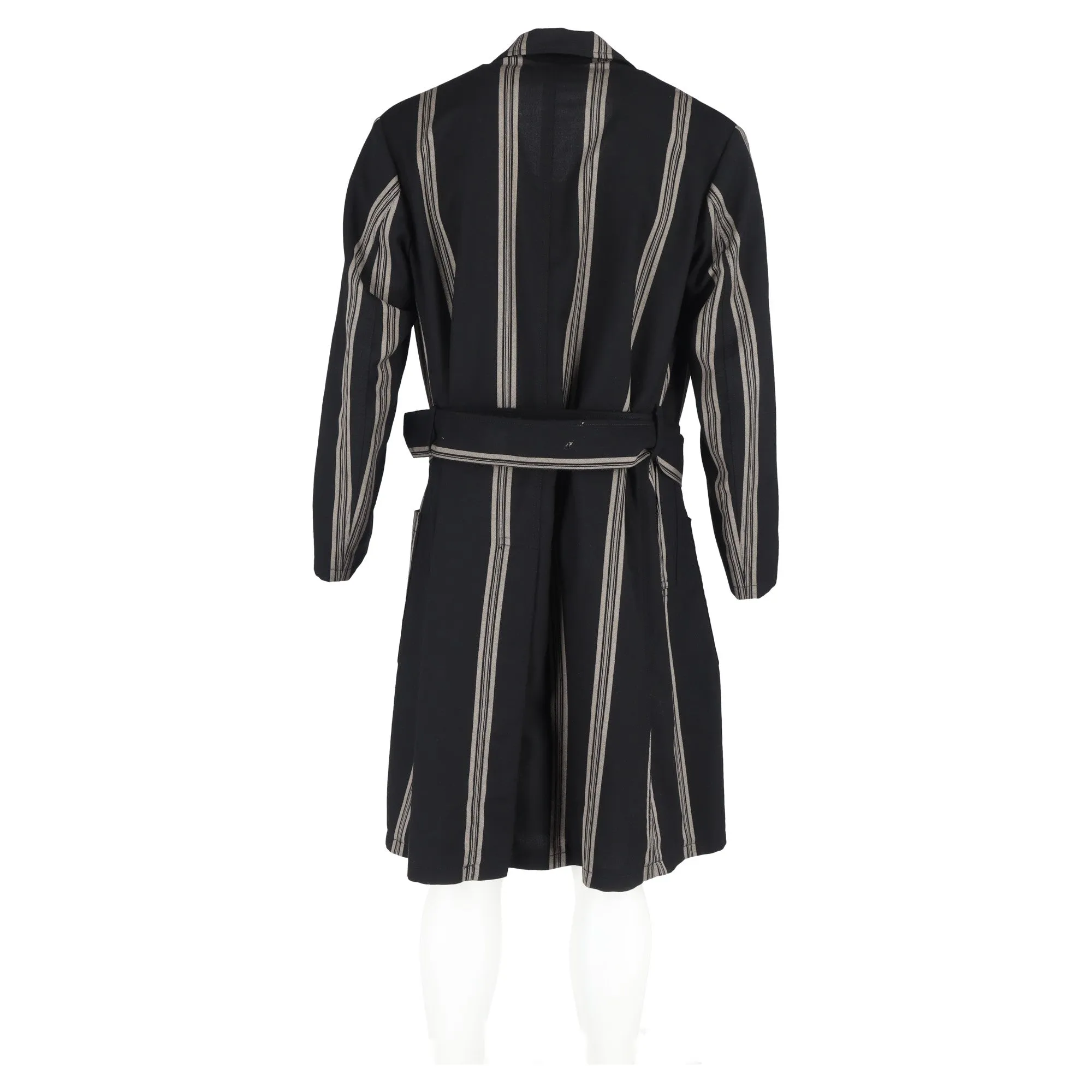Vivienne Westwood Belted Striped Coat in Wool