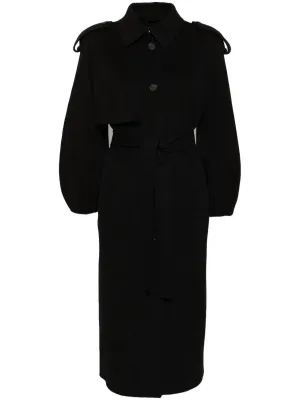 Women's Ceyla Belted Wool Felt Belted Coat In Black