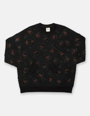 Women's Cheetah Sweatshirt In Black