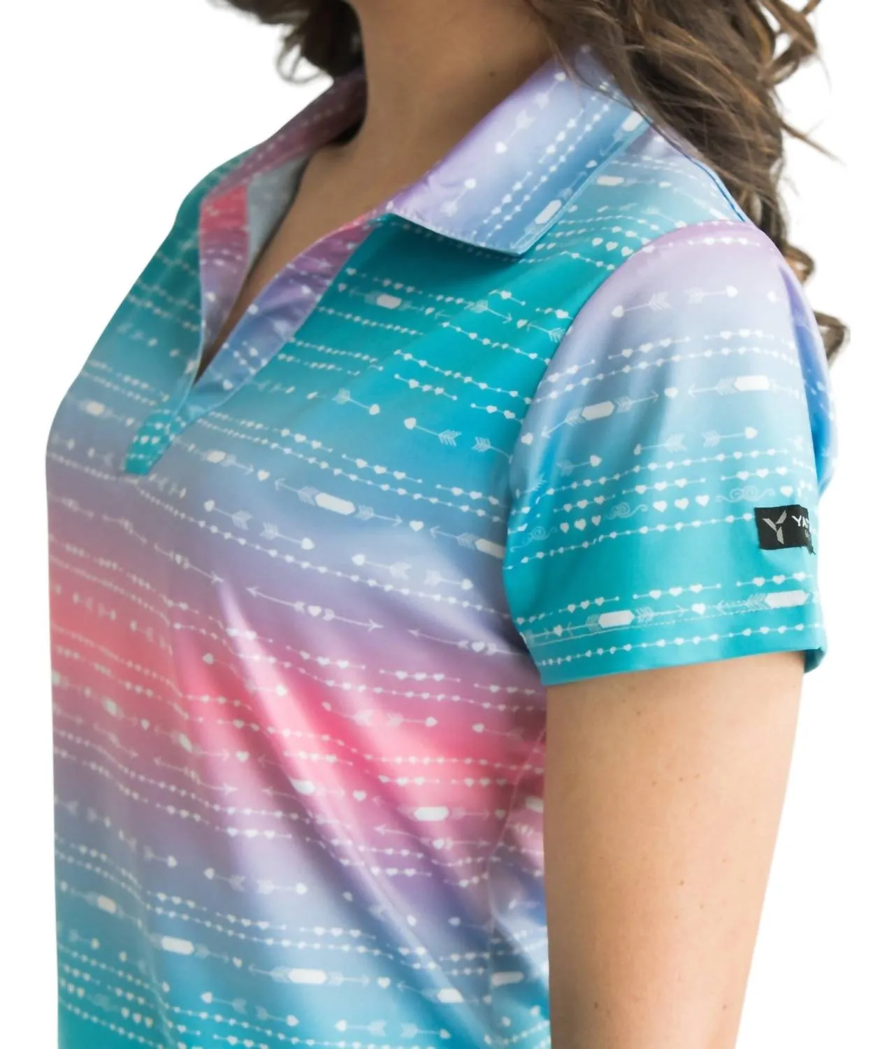 Women's Golf Polo In Mojave Sunset