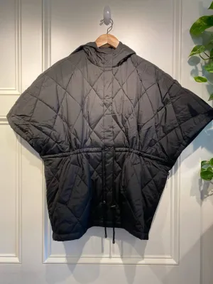 Women's Oversized Hooded Vest In Black