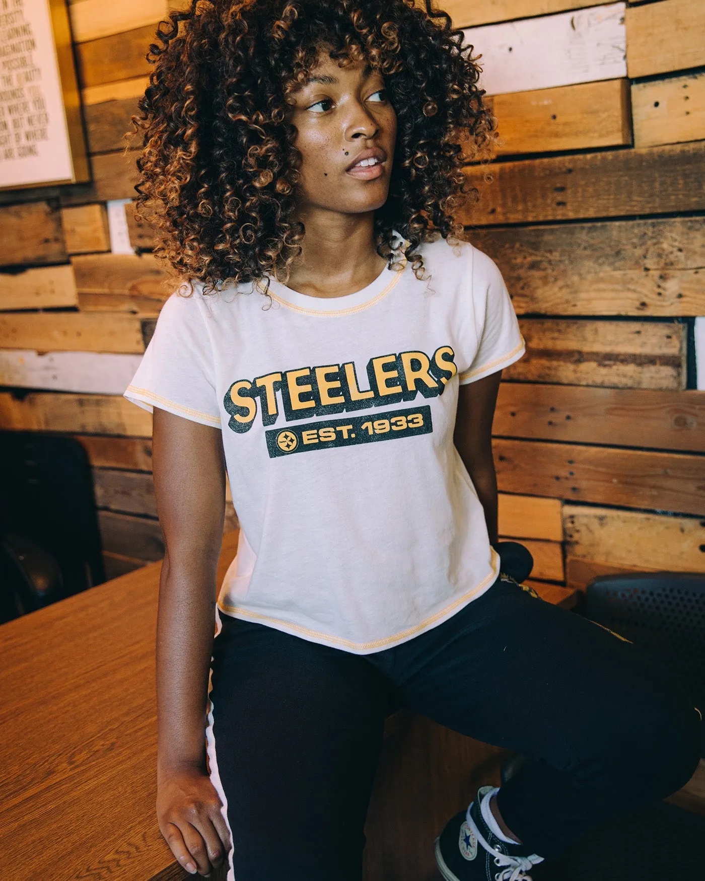 Womens Steelers Playmaker Tee