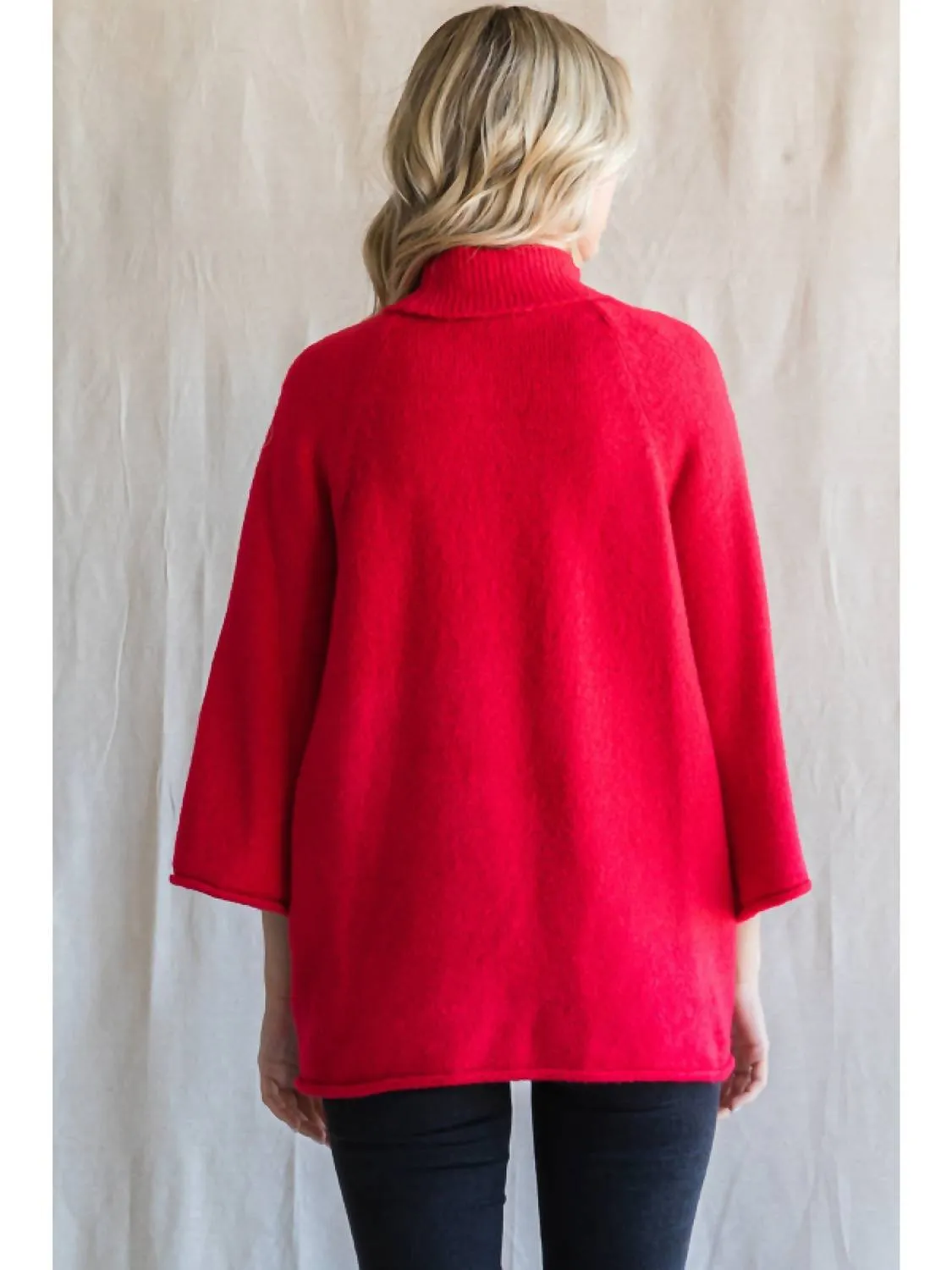 Work On It Sweater In Tomato Red
